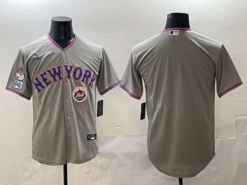 Men New York Mets Blank Grey Second generation 2025 Nike MLB Jersey style 6